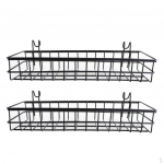 2 vnt. Metalinis lentynos/krep&scaron;elių pakabinamas bėgelis Stovas 40x10x5cm
