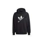 Adidas Originalus Trefoil Bld Ft džemperis su gobtuvu, kasdienis, su ra&scaron;tu, ilgomis rankovėmis, vyri&scaron;ki vir&scaron;utiniai drabužiai, juodas HG6331 S