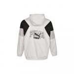 Puma Spalvotas blokinis logotipas Spausdinti striukė su užtrauktuku, vyri&scaron;ka striukė juoda balta 538603-02 XXL