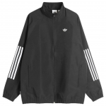 Adidas Originals Skateboarding Gatsele Logotipas Juostelė Sportinė Laisva Patogi Stovinti Apykaklė Ilgomis Rankovėmis Striukė Vyri&scaron;ka Striukė Juoda Balta JC5174 S