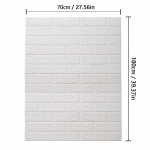 1-10vnt 70cmX1m Modernus namų dekoravimas plytų ra&scaron;tas PVC 3D kambario dekoras pasidaryk pats lipnūs tapetai vandeniui atsparūs sienų lipdukai 70CM X 1M