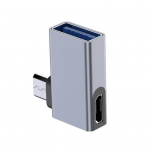 Micro USB to USB Adapter with 90-Degree Angled Extension Adapter with OTG Function & External Power Port Stable Current Power Adapter sidabras