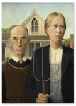 Obraz na pł&oacute;tnie american gothic pop art 50x70 cm