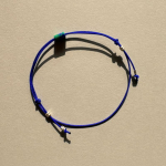 emocinis [medvilninis] žalias ant mėlyno apyrankė Green on Blue bracelet