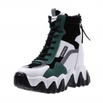 Madingi Pavasariniai Moteri&scaron;ki Batai su Storu Padu, Ankle Boots, Rudeniniai Prabangūs Platforminiai Laisvalaikio Batai, Moteri&scaron;ki 8cm Auk&scaron;takulniai Plei&scaron;tai, Batai, Moteri&scaron;ki Sportbačiai 34 žalia