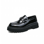 Odiniai batai vyrams nauji Madingi batai Britanijos verslo suknele didele galva storas padas didinti vestuvinio jaunikio laisvalaikio batai 44