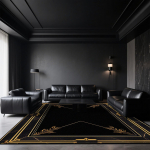 Juodo marmuro kilimai svetainei, tamsių tonų dekoravimas, namų sofa, didelio dydžio kilimai, miegamasis, drabužinė, trumpo aksomo grindų kilimėlis 4.5x6.5ft(140x200cm)
