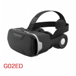 Virtualiosios realybės VR akiniai, 3D akiniai, Google Cardboard VR laisvų rankų įranga, palaiko žaidimų valdiklius G02ED No Gamepad juoda