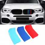 3vnt automobilio priekinių grotelių apdailos buferio dangčio juostelė 3D M stiliaus dangtelio lipdukai, skirti BMW X5 serijos F15 2014-2018 auto X5 F15 (14-18)