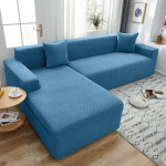 Polar vilnos sofos užvalkalas svetainei fotelis žakardo užvalkalai pledas L formos kampinės sofos užvalkalas sofos užvalkalas 1/2/3/4 vietų 1 Seater 90-140cm ežero mėlyna spalva