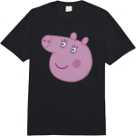 Peppa Pig Laiminga Mamytė Kiaulytė Didelis Veidas Comfort Colors Suaugusiųjų Sunkus Mar&scaron;kinėliai XXXXXL įvairiaspalvis