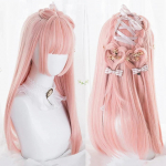 OLACARE Sintetinis Ilgas Tiesus Lolita Perukas su Kirpčiukais Perukas Mergaitė Miela Ombre Mėlynas &Scaron;viesus Juodas Cosplay Vakarėlis Helovinas Harajuku Perukas
