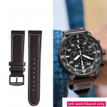 Originalios odos laikrodžio apyrankė Citizen Eco-Drive CA0695-17E Bm8471/Bm8478 serijoms, verslo odinė apyrankė 22mm 22mm