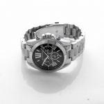 Michael Kors moteri&scaron;kas laikrodis MK5705 Bradshaw su juodu ciferblatu ir nerūdijančio plieno apyranke, chronografas juoda