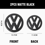 2026 Kar&scaron;tas VOLKSWAGEN VW Automobilio Priekinės Grotelės Ženklelis logotipas Galinės Bagažinės Dangčio Emblemos Dangteliai Lipdukas VW Volkswagen Touareg 2016 2017 2 Touareg 2016-2018 matinė juoda spalva