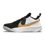 Nike Team Hustle D10 Gs Juoda Balta &Scaron;viesiai Pilka Metali&scaron;ka Auksinė CW6735-002 36.5