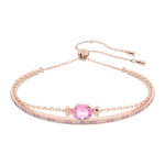 Swarovski Gema Candy Pink Rose Gold Tone Crystal Bracelet Moteri&scaron;kas apyrankė 5630874 Box (Random Color),M