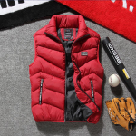 Lauko vyrų liemenė Lauko drabužiai Vyrų vyri&scaron;kų pūkinių medvilninių raudonų liemenių reklaminė liemenė XXL raudona