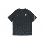 Nike Portugalijos komandos treniruočių futbolo mar&scaron;kinėliai trumpomis rankovėmis, juodi, CD2579-010 XS