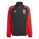 adidas Belgija 2024-2025 Futbolo Striukė su stovinčia apykakle Patogi ilgomis rankovėmis Vyri&scaron;ka striukė Juoda IQ0751 S red