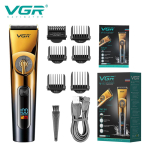VGR V- 663 Vyri&scaron;kas plaukų kirpimo prietaisas, gradientinės spalvos, kūno plaukų trimeris, USB, galingas kirpimas, LED i&scaron;manusis skaitmeninis ekranas, saugus ir draugi&scaron;kas odai