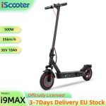 iScooter i9Max 35KM/H Variklio Elektrinis paspirtukas Suaugusiems 36V10Ah Baterija 500W Variklis Dviguba Pakaba Ir 10 Dvigubos Kori&scaron;kos Padangos E Paspirtukas i9 Max 35KM/H juoda