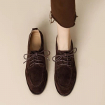 Moteri&scaron;ki plok&scaron;tapadžiai Retro Suede Laisvalaikio Batai Lengvi Pėsčiųjų Plok&scaron;tapadžiai Klasikiniai Laisvalaikio Loaferiai Suvarstomi Seklūs Plok&scaron;tapadžiai Zapatos Mujer 35 ruda