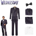 Gomez Addams Cosplay Kostiumas I&scaron; Addamsų &Scaron;eimos Helovino Apranga Kostiumas L black