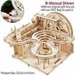 3D medinis dėlionės rinkinys su kamuoliukų takeliu, pasidaryk pats, surenkamas mechaninis modelis, statybos rinkiniai, STEAM edukaciniai žaislai suaugusiems ir vaikams, gimtadienio dovanos