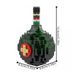 MOC UNICUM Statybinės kaladėlės Modelis Vengri&scaron;kas žolelių vynas UNICUM Kaladėlės Kūrybi&scaron;ki stalo papuo&scaron;alai Surinkimo žaislai Vaikams DIY Dovanos