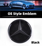 3D Automobilio Grotelių Emblema Žvaigždės Ženklelis Priekinių Grotelių Logotipas Mercedes Benz W204 W205 W213 X253 A B C E S CLA GLB GLC GLE GLS Priedai OS1 A-W176 2013-2018 black