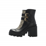 Gucci Moteri&scaron;kas aulinukas 'Sagtys - Juodas Smėlio spalvos' (moterų dydžiai) Juodi / Smėlio spalvos / Ebono spalvos Ankle Boots 701100 UVV20 1182 Size: 35.0 Package: 2 black