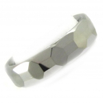 Bague Tungstene 'High Tech' Noir Argent&eacute; 62 sidabras