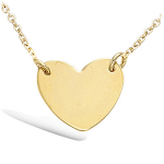 Les Tr&eacute;sors De Lily [G9410] - Collier Plaqu&eacute;-Or 'Love' dor&eacute; - 13x10 mm