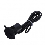 12V universalus motociklo motociklo vandeniui atsparus didelės spartos USB mobiliojo telefono įkroviklis juoda