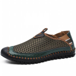 Didelis dydis 47,48 Rankų darbo odiniai batai Nauji kvėpuojantys tinkliniai batai su skylutėmis Vasariniai vyri&scaron;ki batai 38-48 45