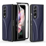 Nekrintantis prabangus odinis sulankstomas dėklas, skirtas Samsung Galaxy Z Fold 4 Fold3 Fold2 Fold4 Fold 3 2 5g Stiklo apsauginės plėvelės dėklai