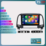 &bdquo;Hizpo 2 Din&ldquo; automobilio radijo daugialypės terpės grotuvas, skirtas &bdquo;Hyundai Santa Fe 2&ldquo;, 2006&ndash;2012 m. &bdquo;Android 12 Carplay&ldquo; ekranas 9 colių GPS Navi RDS stereo 4G DSP &bdquo;Bluetooth Autoradio&ldquo; HC2-CP 4Core 2G 32G