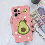 Gėlių dėklai, skirti Xiaomi Redmi Note 12 11 10 9 8 7 Pro Max Galinis dangtelis Mielas avokado mink&scaron;tas silikoninis fotoaparato apsauginis telefono fondas Redmi Coques Redmi Note 12 Pro 4G vynas