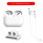 3 viename mink&scaron;tas silikoninis apsauginis dėklas, skirtas Airpods 3 (2021 m) / &bdquo;Airpods Pro 2&ldquo; / &bdquo;Airpods Pro&ldquo; ausinių dangtelis, apsaugantis nuo pametimo dirželio, skirtas &bdquo;Airpods Pro&ldquo; For Airpods Pro 2 raudona