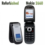 Atnaujintas originalus Nokia 2660 mobilusis telefonas No charger juoda