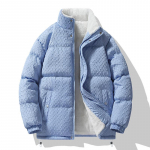 Žieminė vilna striukė Vyri&scaron;ka moteri&scaron;ka laisvalaikio stovi apykaklė Parkas Storas &scaron;iltas paltas M mėlyna