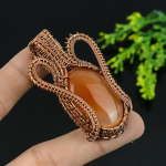 Natural Montana Agate Gemstone Handmade Copper Wire Wrap Gift Pendant 2 w6u63