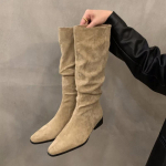 Moteri&scaron;ki vidutinio ilgio kauboji&scaron;ki batai Nauji Retro smailianosiai Storu kulnu Vesterni&scaron;ki kauboji&scaron;ki batai Moteri&scaron;ki batai Suknelė Moteri&scaron;ki jojimo batai 35