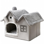 Kačių naminių &scaron;unų &scaron;iltos urvų lovos patalpose esančioms katėms Jaukios vilnos Igloo Nest veislynas S/M/L S pilka