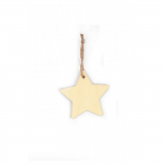 Suspension Etoile en bois &agrave; d&eacute;corer &Oslash; 11 cm