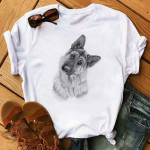 Nauji puikūs &scaron;unų letenos marginti mar&scaron;kinėliai Moteri&scaron;ki vasaros vir&scaron;ūnės Animaciniai grafiniai spaudiniai 90s Girls Tee Animal Moteri&scaron;ki mar&scaron;kinėliai L