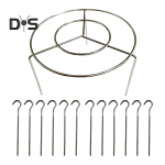 Oro gruzdintuvės ie&scaron;melių stovas Nerūdijančio plieno vertikalus grotelių laikiklis kepimui namų virtuvėje, kebabams, ie&scaron;meliams, oro gruzdintuvės priedai BBQ mėgėjams 12pcs