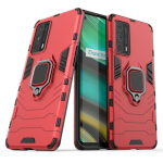 OPPO Realme X7 Pro Ultra 5g galinio dangtelio telefono dėklas smūgiams atsparus &scaron;arvuotas apsaugos nuo kritimo metalinis žiedo laikiklis magnetinis Funda Coque dėklai CHINA&Realme X7 mėlyna