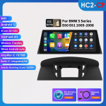 Ossuret 2din Android automobilio radijas Multimedijos vaizdo grotuvas BMW 5 serijai E60 E61 E63 E64 3 serijai E90 E91 E92 E93 Stereo GPS I&scaron;manusis Carplay 4G RDS HC2 2G 32G AI